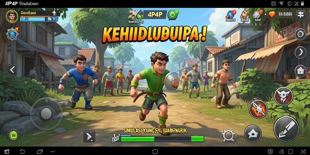 Tampilan gameplay menakjubkan dalam simulasi kehidupan di 4P4P.