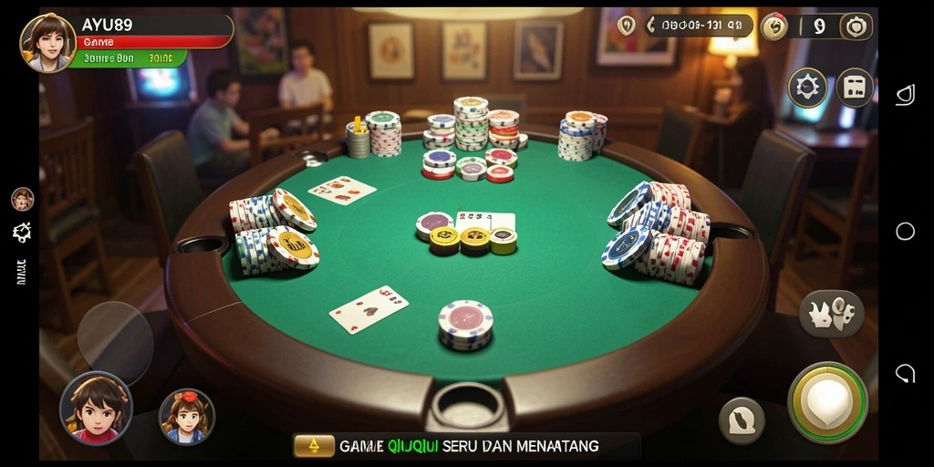 Screenshot gameplay AYU89 menampilkan aksi seru pemain QiuQiu.