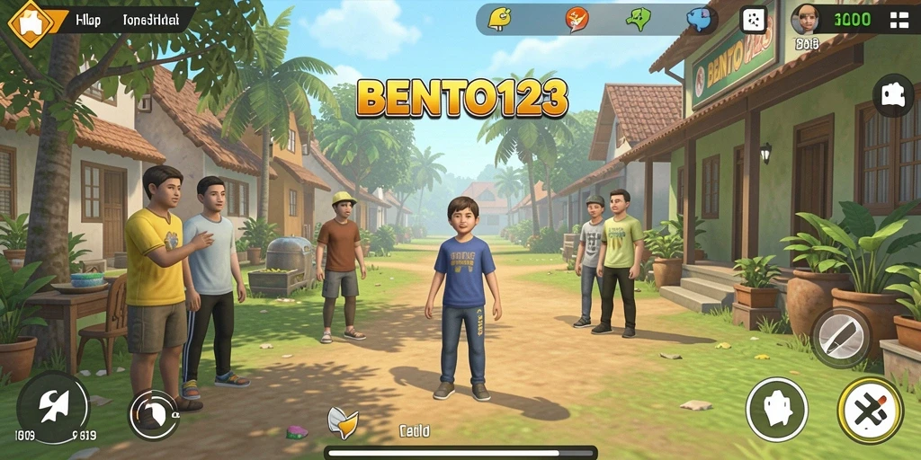 Tampilan gameplay menarik dan interaktif dari BENTO123.