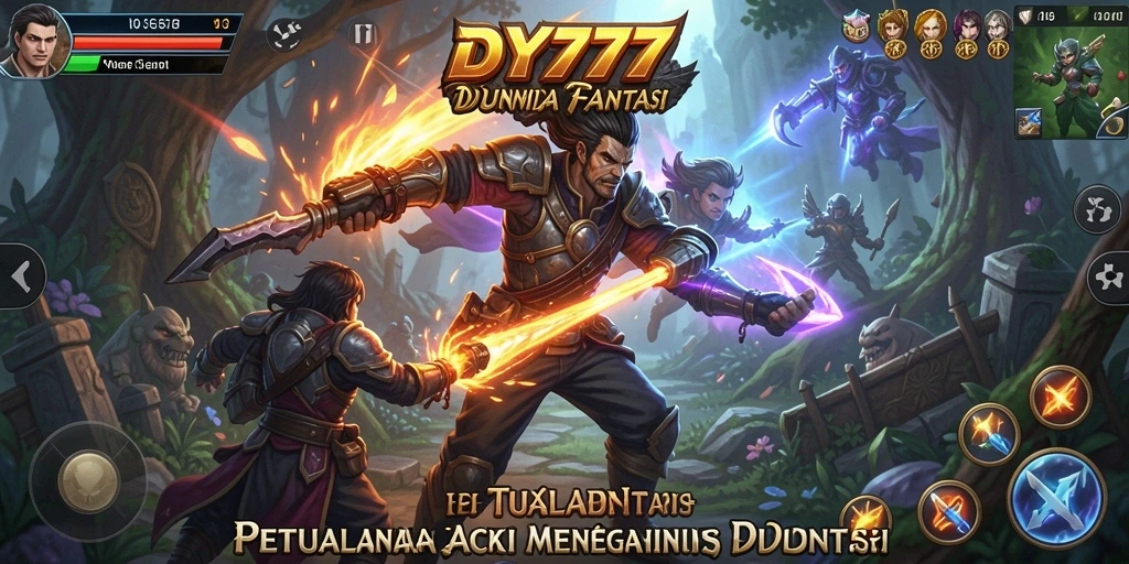 Gameplay epik DY777 dengan aksi ARPG yang intens.