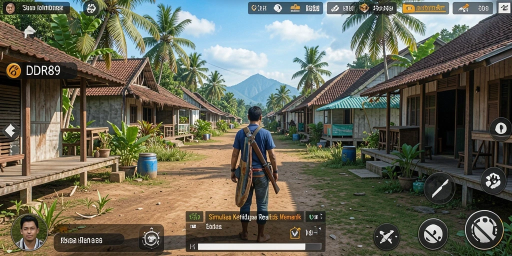 Tampilan gameplay IDR89 dengan simulasi kehidupan yang mendetail.