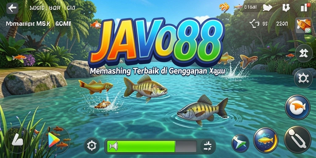 Screenshot gameplay JAVO88 menampilkan aksi memancing yang seru dan menarik.