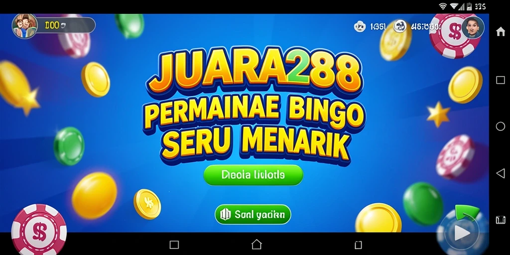 Screenshot JUARA288 menampilkan gameplay Bingo yang seru dan interaktif.