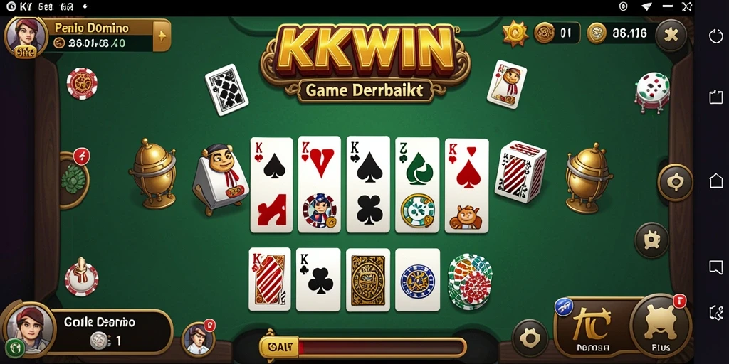Screenshot gameplay KKWIN menampilkan momen seru bermain domino.