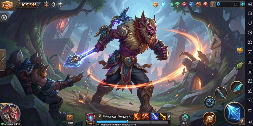 Tampilan gameplay mendebarkan dari LUCK365 di dunia ARPG.