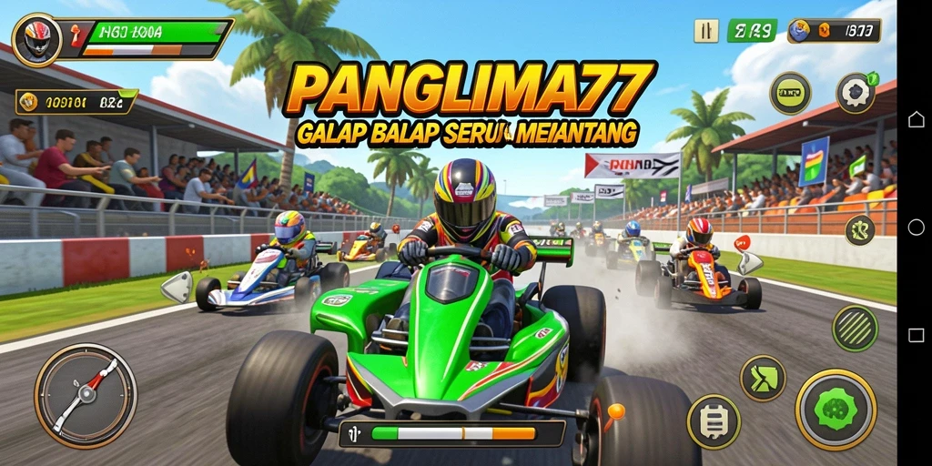 Tampilan gameplay balap seru di PANGLIMA77.