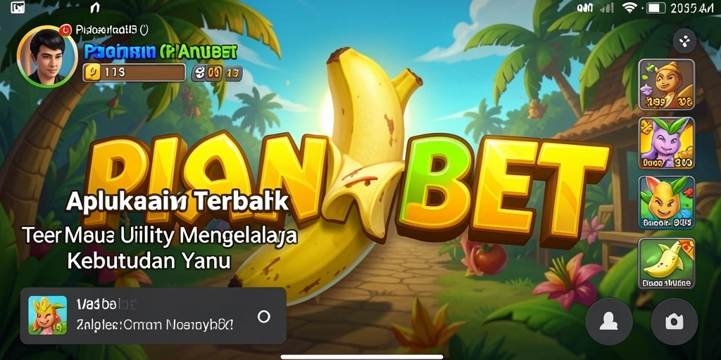 Tampilan utama PISANGBET dengan fitur-fitur Utility yang menarik.