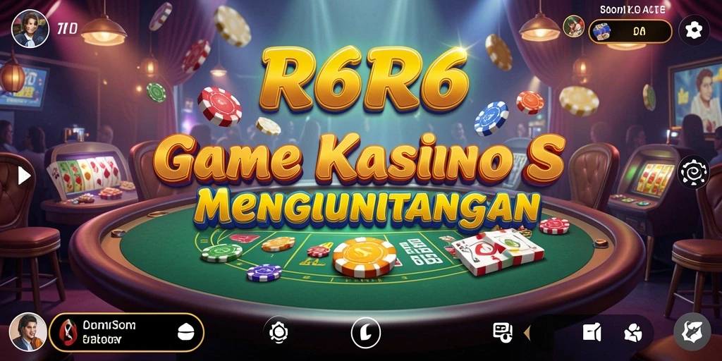 Tampilan menarik dari gameplay R6R6 dengan suasana kasino yang menawan.