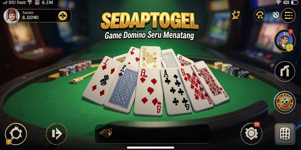 Tampilan gameplay menarik dari SEDAPTOGEL, menampilkan strategi domino
