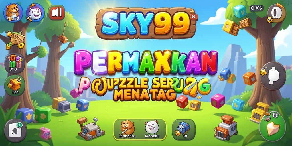 Tampilan gameplay SKY99 yang penuh warna dan tantangan puzzle.