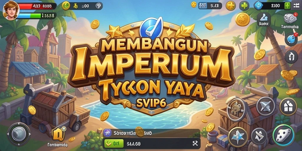 Screenshot gameplay SVIP6 menampilkan aktivitas membangun bisnis yang seru.