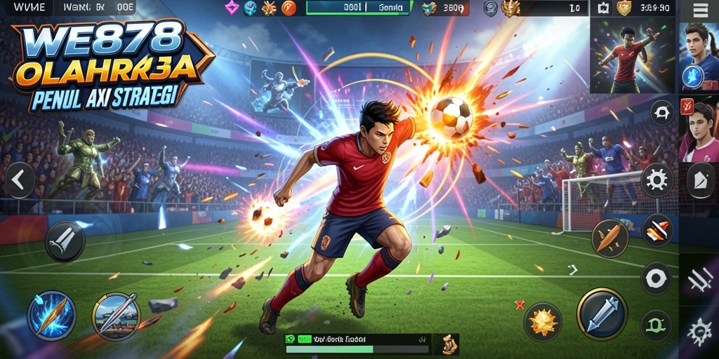 Gameplay WE878 yang menarik dengan aksi olahraga seru.